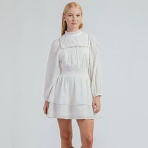 Cleobella Berit Mini Dress Long Sleeve Tiered Size Medium NWT